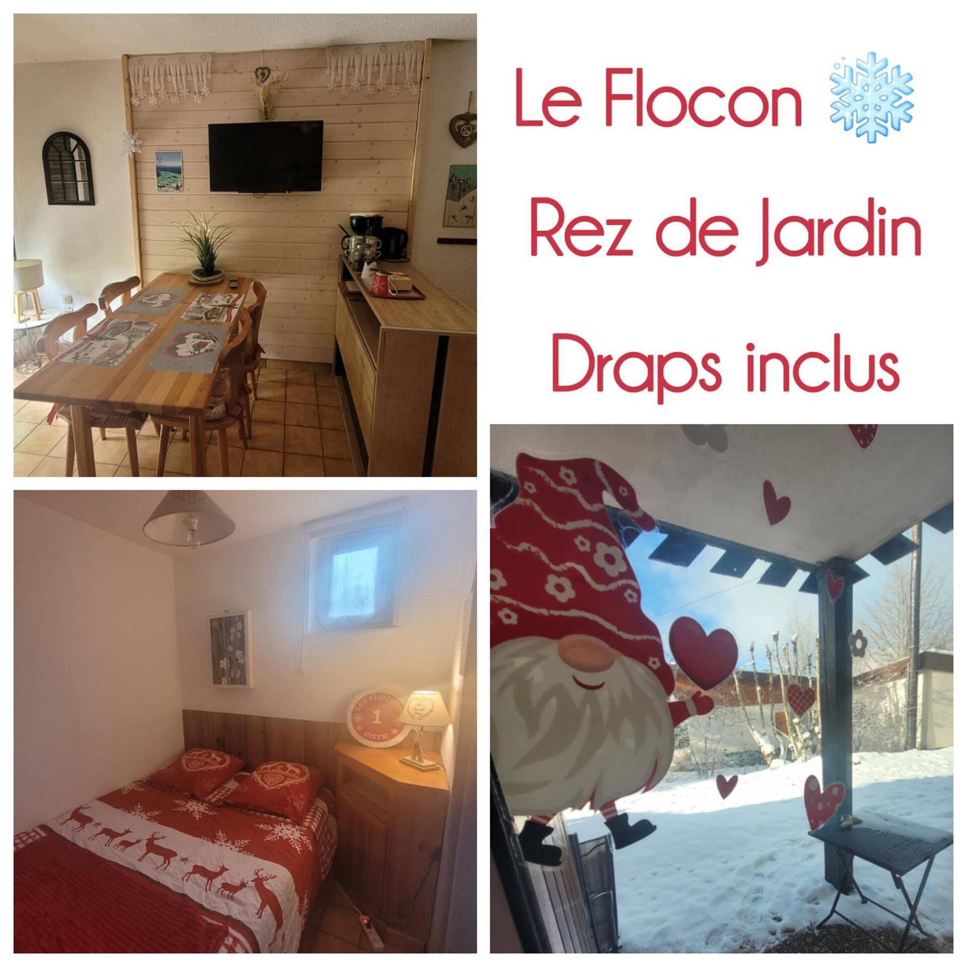 Appartement Le Flocon, Joli Petit Cocon 4 Pers En Rez De Jardin Draps Inclus Les Rousses Kültér fotó